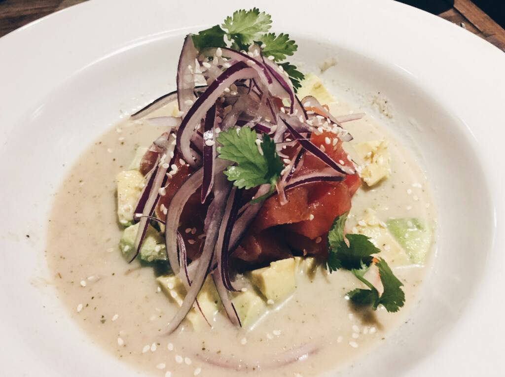 Fresh peruvian sea food in a restaurant