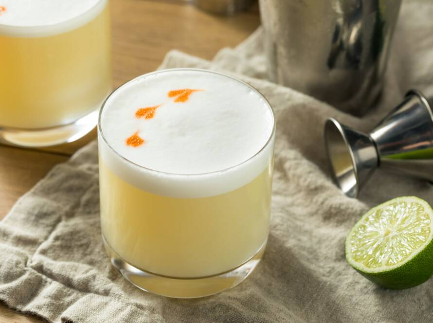 Homemade Pisco Sour Cocktail